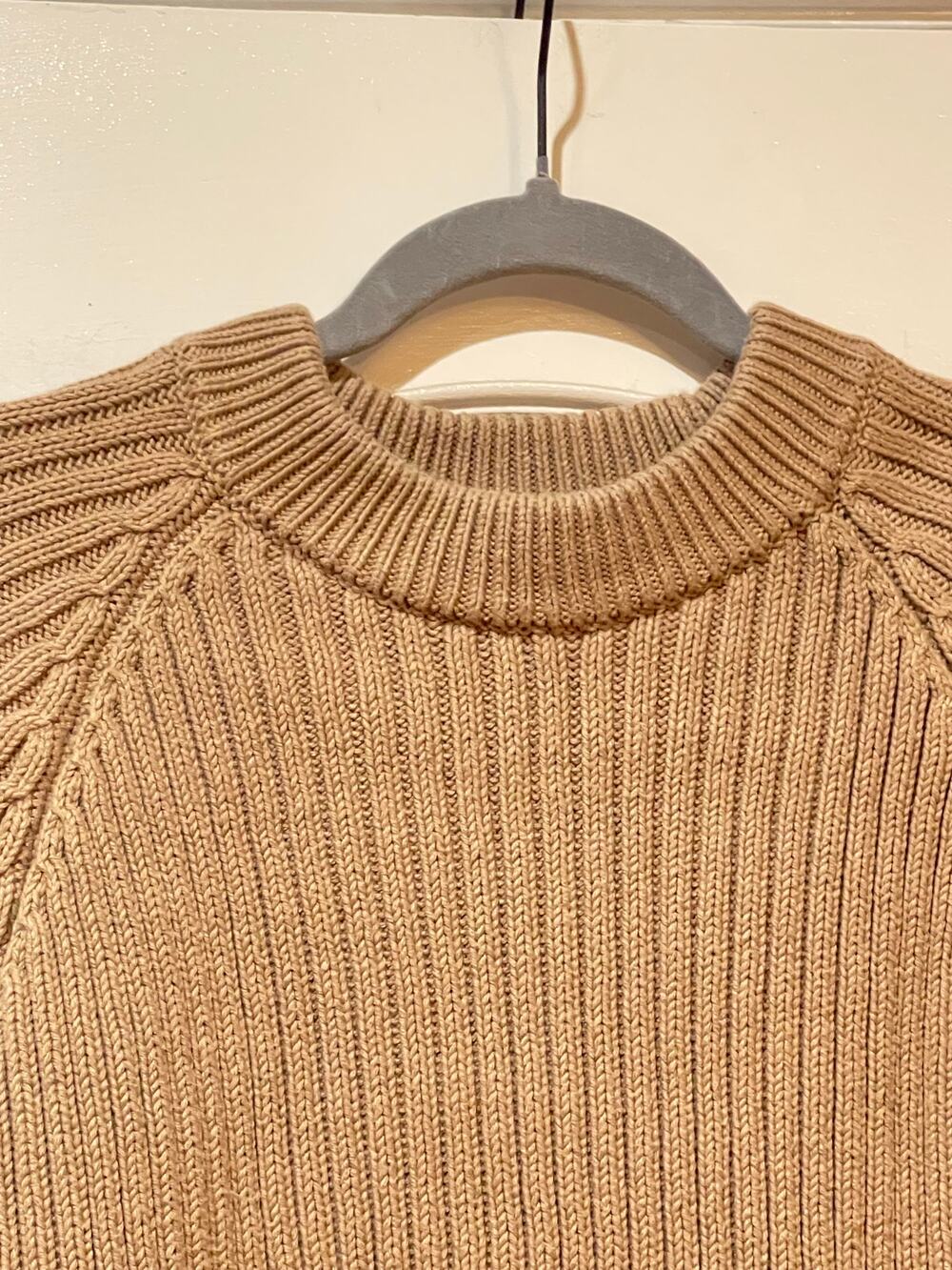 Brown Zara Chunky Cropped Sweater Medium